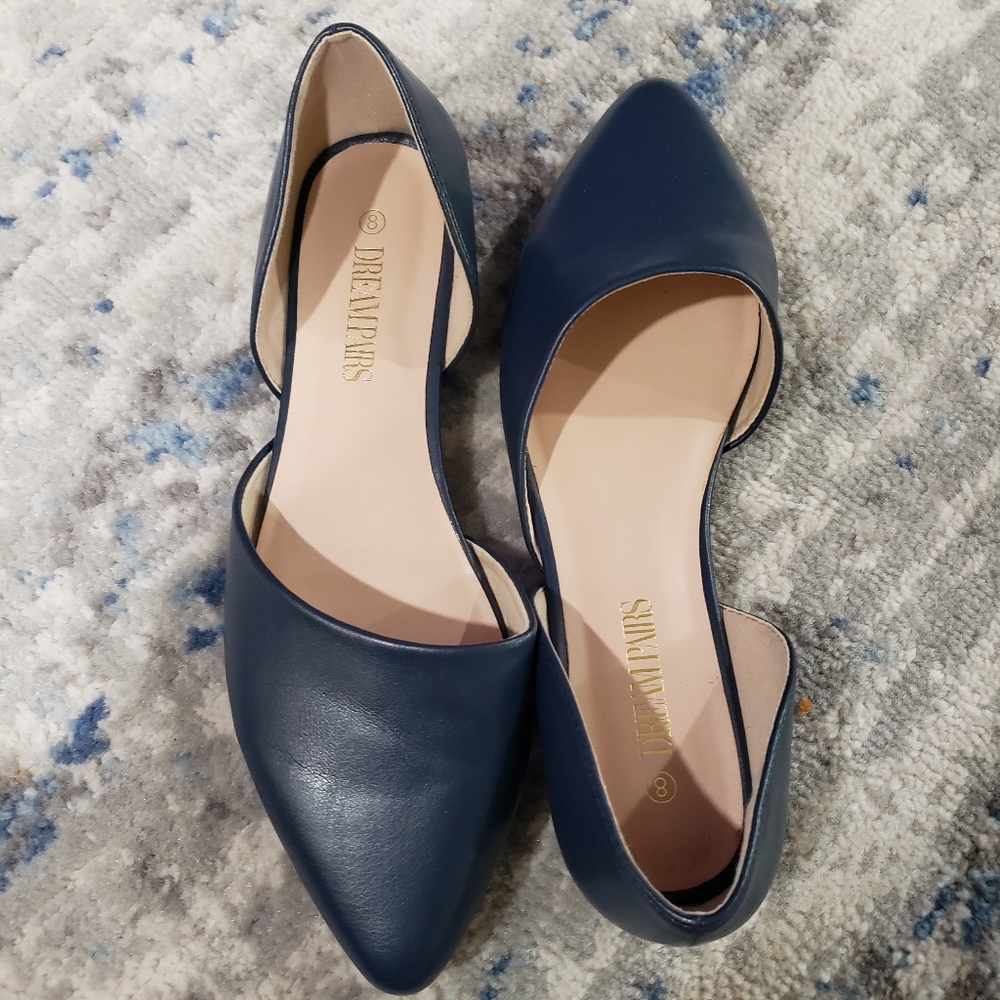 Navy flats